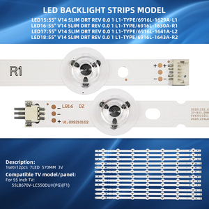 TV LED cho LG 55 "55lb720v-za <span class=keywords><strong>LC550DUH</strong></span>-<span class=keywords><strong>PGF1</strong></span> 6916l-1629a 6916l-1630a 6916l-1741a 6916l-1743a 55lb7200 V14 - Product Image 2