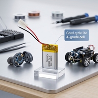 Baterai Lithium Ion Rechargeable Lipo Pouch Kecil 3.7V 40mah 50mah 551012 untuk Mainan, Headset Nirkabel, Mini Tracker