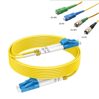 Cordon de brassage de fibre optique en gros SC UPC monomode duplex FTTH pour projets de communication