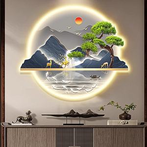 Venta Directa de Fábrica, Arte Decorativo para Paisajes, Impresión UV, Decoración del Hogar, Pintura Acrílica de Paisajes con Diamantes, Arte de Pared con Luces LED - Product Image 6