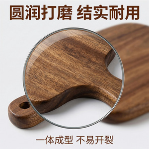 Tabla de cortar de madera maciza de acacia y nogal para servir pan, queso y frutas, 450g - Product Image 5