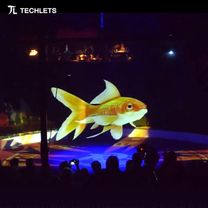 360 תואר הולוגרמה הולוגרפי שקוף רשת מקרן מסך 3D הולוגרמה הקרנת תצוגת holo גזה מסך - Product Image 3