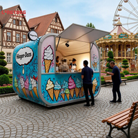 Tente modulaire pour capsules de crème glacée, idéale pour les zones touristiques, les marchés de rue et les ventes événementielles