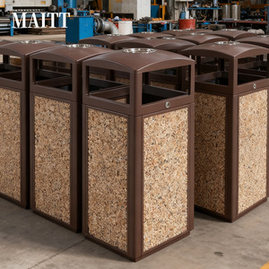 Poubelles extérieures haut de gamme personnalisées pour villas, parcs et jardins, avec cendriers et bacs à déchets de fruits. - Product Image 1