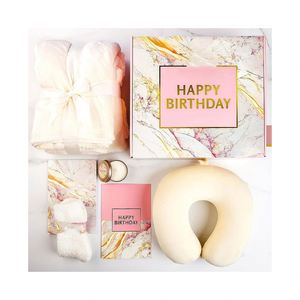 New Beautiful <b>Gifts</b> Set for Girls with U-shaped <b>Memory</b> Foam Pillow Socks Blanket Scented Candle Amazing Birthday <b>Gifts</b> for Women - Product Image 1