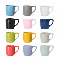 Classic13oz New Bone China Tasse En Céramique Chat Oreille Poignée Personnalisé Naturel En Forme De Café Thé Tasses Cadmium Sans Grès pour Cadeau