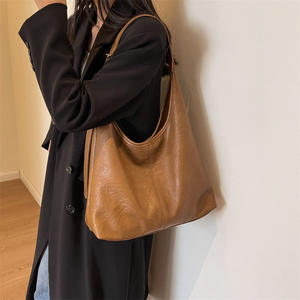 กระเป๋าโท้ทหนังแท้รักษ์โลก ขนาดเล็ก สีน้ำตาลแดง พร้อมซิปปิด สำหรับสุภาพสตรี กระเป๋าสะพายไหล่ระดับไฮเอนด์ - Product Image 4