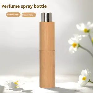 Экологичный бамбуковый флакон для духов 10 мл, многоразовый, портативный, мини-спрей для путешествий - Product Image 1
