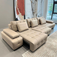 Hochwertige Wohnzimmermöbel Schlafsofa für Zuhause Italienisches Luxuriöses Elektrisches Schlafsofa aus Leder Beliebtes 3-Sitzer Elektrisches Schlafsofa