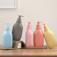 Qunying Beauty Makeup Daily Cylinder Liquid Soap Body Lotion Shampoo Shower Gel Empty Bottle Pump Macaron Color Silk Screen
