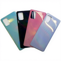 Pour Samsung Galaxy A71 A715F, coque arrière en verre, couvercle de batterie, boîtier de porte arrière, remplacement de la coque avec/sans objectif d'appareil photo
