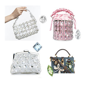 Autentici Strass da Cucire Crystal Modello 3255 Cosmic Multicolore di Forma Rettangolare Prodotti in Austria - Product Image 3