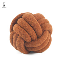 Coloré court en peluche noeud boule oreiller taille coussin oreiller décoration de la maison Teddy tissu jeter oreiller coussin canapé voiture bureau