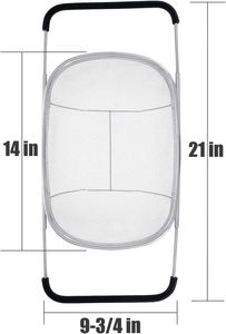 Passoire de cuisine pliable en acier inoxydable de haute qualité, maille fine, design écologique pour le lavage des légumes et des fruits - Product Image 3