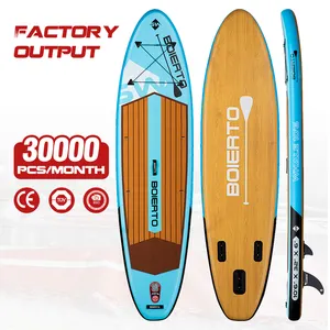 P.F SUP Boards Inflatable Stand Up Paddle Board Custom 10'6" 11' Surfing Wooden Surfboard