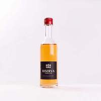 Vente en gros Mini bouteille de vin en verre transparent givré de forme ronde 20ml 30ml 40ml 50ml 100ml Tailles Vodka Whisky Spirit Liqueur Couvercles
