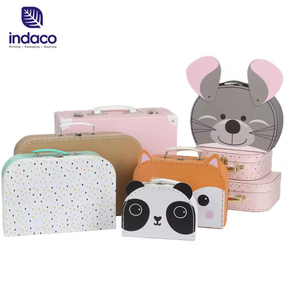 Custom Kids Cardboard <b>Suitcase</b> Gift <b>Box</b> with Handle, Portable Paper Luggage Storage <b>Box</b> for Party Wedding Packaging - Product Image 4