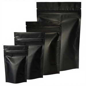Matte Black Laminated Zipper Bags Resealable Food Grade Packaging Pouches for Baby Food Candy BOPP AL PE Stand Up Pouches - Product Image 3