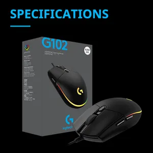 New Logitech G102 Wired Mouse Gamer Juego RGB Mouse G203 8000DPI Wired Computer Mouse