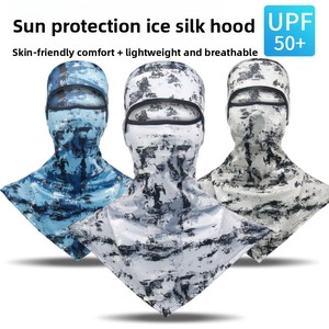 Cagoule en Spandex/Lycra Camouflage Taille Unique pour Pêche et <span class=keywords><strong>Cyclisme</strong></span> en Extérieur ; Casquette de Protection Solaire Style <span class=keywords><strong>Rapha</strong></span> ; Respirante et à Séchage Rapide - Product Image 1