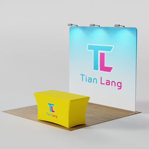 Cabina de feria comercial de ropa portátil 10x10, publicidad de moda, marco de aluminio plegable, exposición de cabina de ropa de tela de tensión - Product Image 2