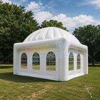 Tienda inflable para bodas, tienda inflable blanca para eventos, tienda de palacio personalizada, Salón inflable al aire libre para fiesta de celebración