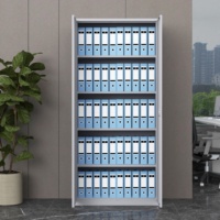 Armoire de bureau en métal moderne blanche à double porte avec étagères réglables et verrouillables pour l'extérieur