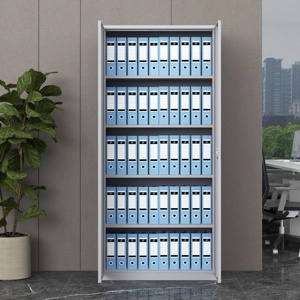 Mueble de Oficina Moderno de Fábrica, Armario Metálico de Acero con Doble Puerta Blanca, Estantes Ajustables y Cerradura, para Exteriores - Product Image 3