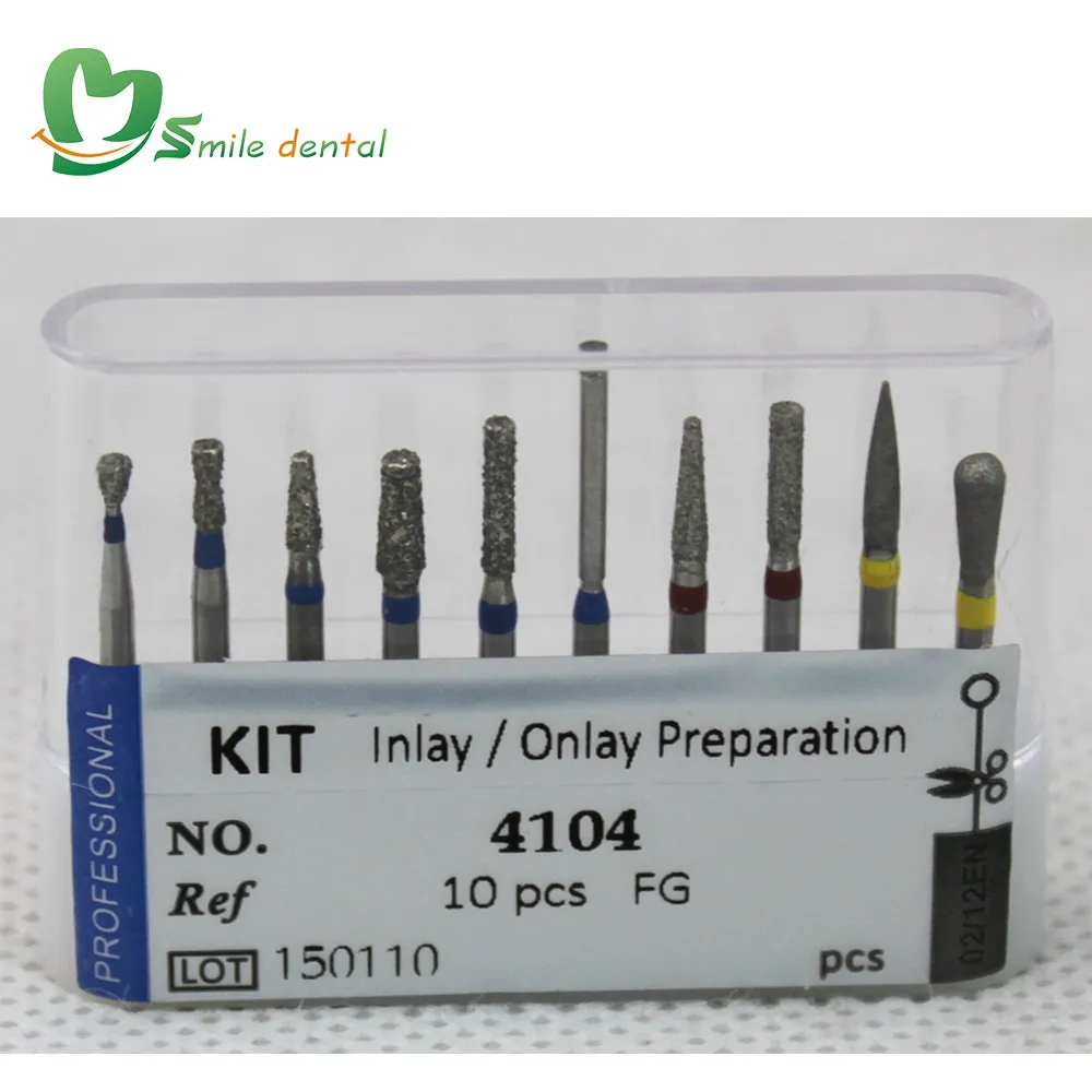 Kit bur gigi/kit bur berlian, untuk persiapan tatahan/onlay