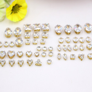 Strass en zircon irréguliers à griffes, dos plat, accessoires DIY pour nail art, décorations scintillantes - Product Image 4