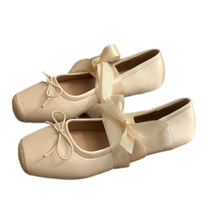 Mocasines de Lona para Mujer, Estilo Nuevo, Suela Suave, Forro de Cuero Genuino, Versátiles, Cómodos, Planos y Bajos, para Verano y Otoño - Product Image 1