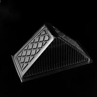 Emballage triangulaire Transparent pour petits gâteaux, paquet de 100 pièces, boîte à sandwichs en plastique jetable, conteneur à compensés transparents