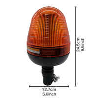 Feux de signalisation à DEL stroboscopiques 12-24V, ambre, interrupteur DIP, 3 modes clignotants, rotatifs, étanches IP65 pour tracteur, excavateur, camion