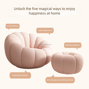 Idéal <span class=keywords><strong>pour</strong></span> les petits appartements <span class=keywords><strong>Fauteuil</strong></span> pivotant rond Canapé simple <span class=keywords><strong>Fauteuil</strong></span> Citrouille Canapé paresseux - Product Image 3