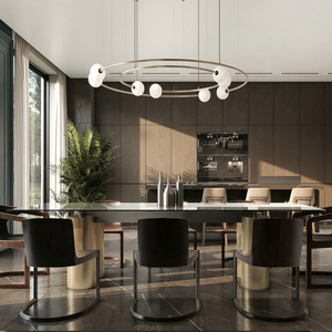 Luminaire suspendu rond en métal moderne et créatif <span class=keywords><strong>Simig</strong></span> Lighting, avec petites boules en verre, pièces de lustre d'intérieur - Product Image 2