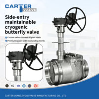 Válvula de Mariposa Criogénica Mantenible en Línea 304L 316L, Tipo Lug y Soldadura a Tope, a Prueba de Explosiones Exd, con Tapa Extendida, para Agua, Certificación ATEX