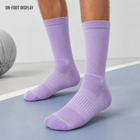 Chaussettes de sport personnalisées en coton de haute qualité, chaussettes de compression pour la course à pied, chaussettes mi-mollet avec logo pour hommes