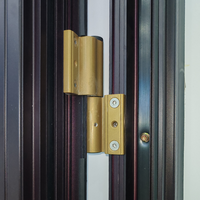Porte coulissante moderne en verre sans rail avec cadre en aluminium trempé pour salle de bain/WC, utilisation extérieure, espaces intérieurs compacts