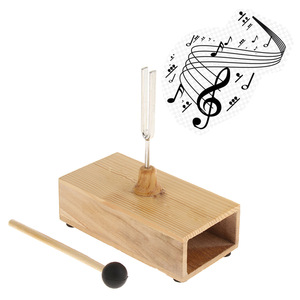 512Hz Tuning Fork Striking Rod con caja de resonancia de madera Herramienta de aprendizaje de música - Product Image 1