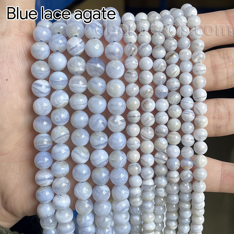 Wholesale Natural Stone Beads Amethyst Citrine Rose Quartz Crystal Gemstone Bead for DIY Jewelry Making 4 6 8 10 12 MM, 38CM