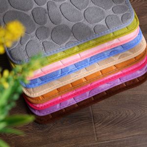 Cangming Coral Fleece <b>Bath</b> <b>Mat</b> N626 Solid Color Washable Modern Simple Non-Slip <b>Absorbent</b> Bathroom Floor <b>Mat</b> - Product Image 3