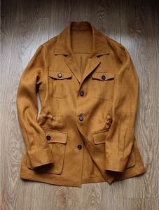 <span class=keywords><strong>Giacche</strong></span> Safari da <span class=keywords><strong>Uomo</strong></span> Personalizzate 2025 in Cotone Biologico e <span class=keywords><strong>Lino</strong></span> Stile Vintage, Classici Cappotti Cargo - Product Image 4