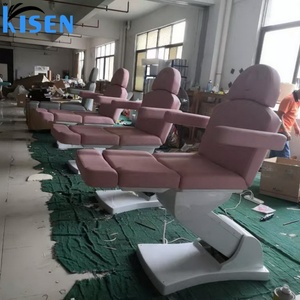 Table de massage électrique en cuir incurvée KISEN personnalisée pour soins du visage et cils, idéale pour salons de beauté et hôtels – Stock disponible - Product Image 3