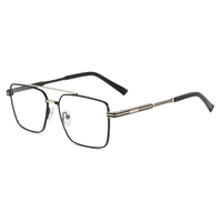 Monturas de Gafas para Hombre de Estilo Ejecutivo con Diseño Nuevo, Bloqueo de Luz Azul, Bisagra Sólida, Cuadradas Clásicas, para Todo Tipo de Rostro