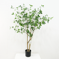 Plantes artificielles en pot vert, ficus banian, feuilles de ficus, arbre paysager, décoration d'intérieur