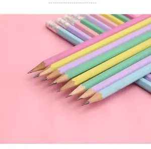 Lápis de madeira para crianças, barato 30 peças/conjunto crianças padrão lapiz fsc, logotipo personalizado