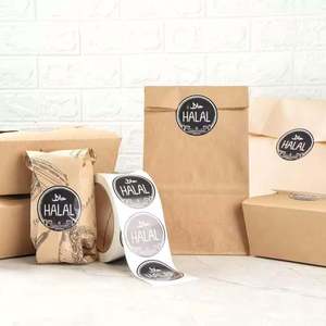 Autocollant d'emballage circulaire personnalisé pour marque de boulangerie, impression de logo, autocollant en vinyle auto-adhésif, imperméable, étiquette ronde pour sceller les aliments, rouleau d'autocollants - Product Image 5