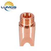 Buse de soudage laser en cuivre rouge de haute précision, type Qilin E M10, robuste, pour tête de torche à fibre optique portative