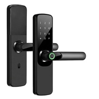 Serrure de porte intelligente WiFi Tuya en aluminium de haute qualité, contrôle à distance, mot de passe, empreinte digitale, carte-clé, serrure intelligente TTlock avec confidentialité