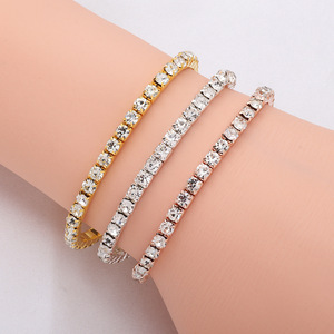 <span class=keywords><strong>Bracelet</strong></span> de tennis élastique en zircon pour femmes chaîne de luxe en <span class=keywords><strong>strass</strong></span> réglable bijoux de mode en gros - Product Image 2